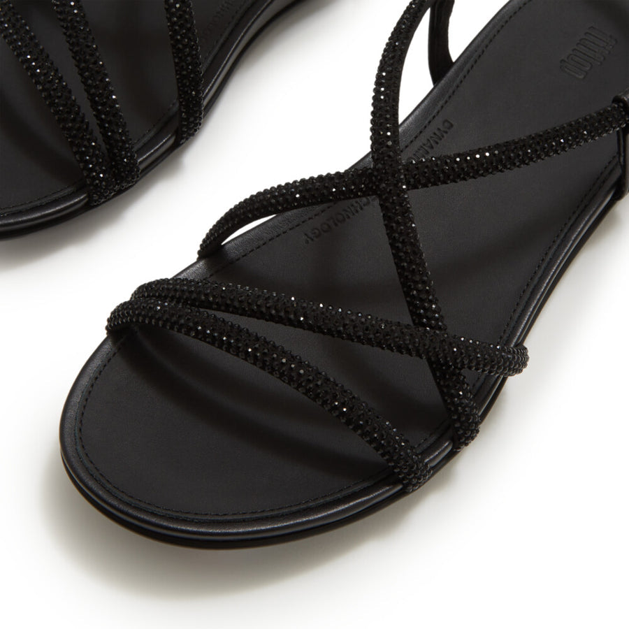 Fitflop black GRACIE crystal strappy sandals