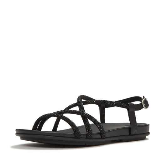 Fitflop black GRACIE crystal strappy sandals