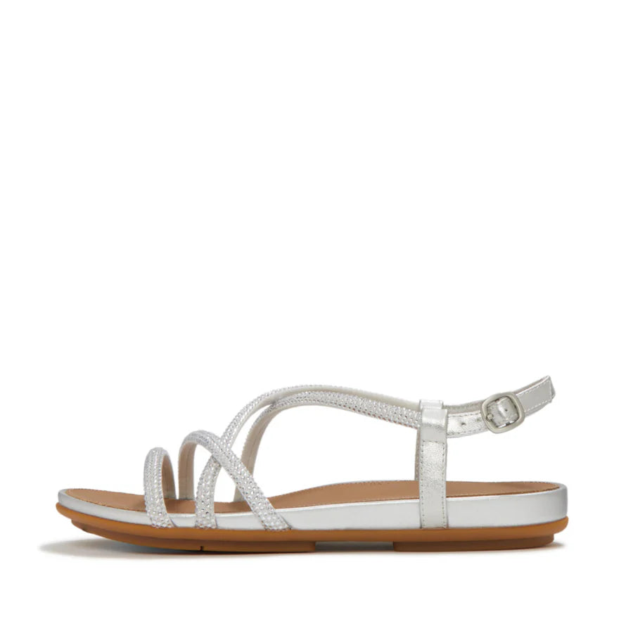 Fitflop silver GRACIE crystal strappy sandals