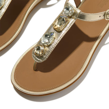 Fitflop Platino Gracie Ultra Jewel Leather Sandal – detail shot