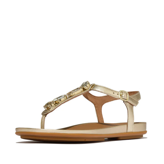 Fitflop Platino Gracie Ultra Jewel Leather Sandal – side view