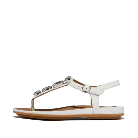 Fitflop White Gracie Ultra Jewel Leather Sandal – product image 1
