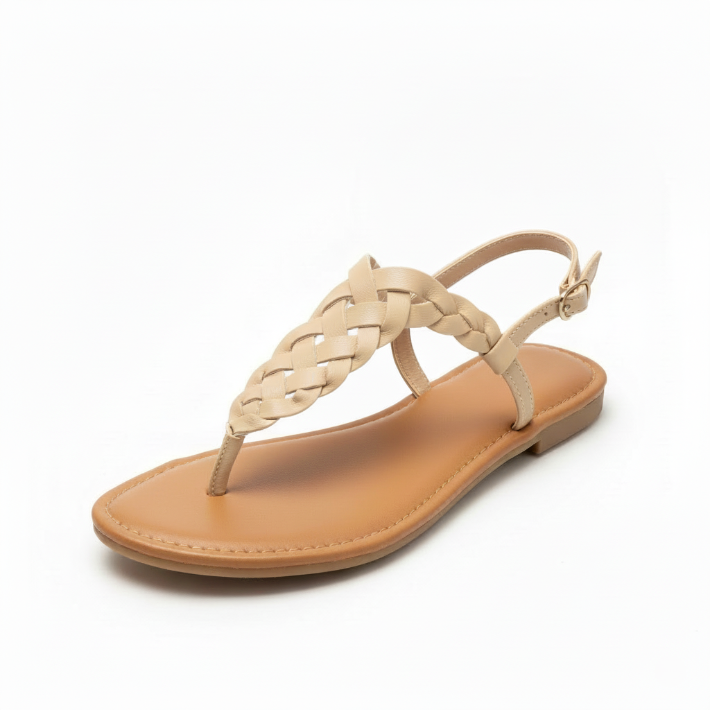 Andreoli stone leather INTERTWINED slingback