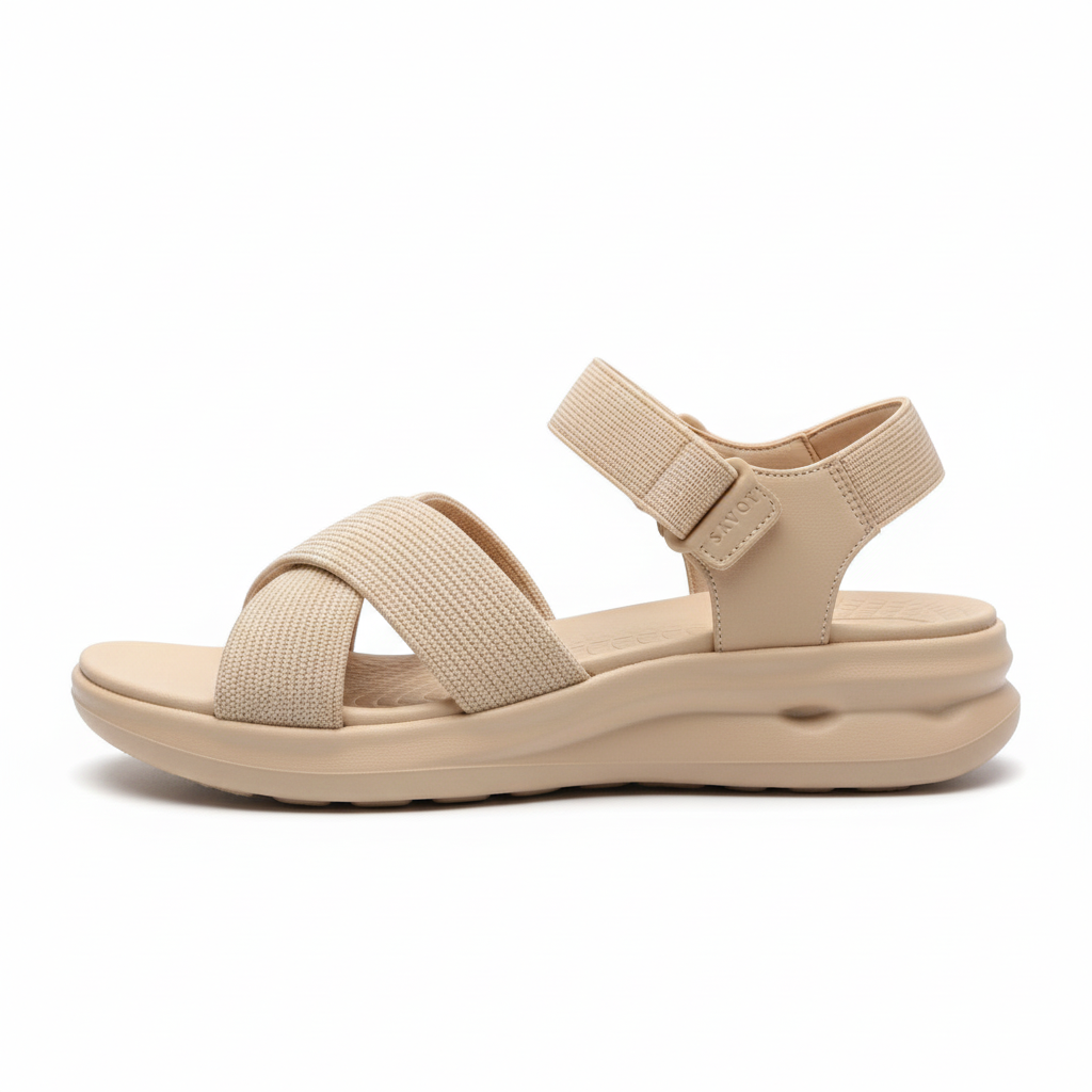 Savoy taupe WOVEN comfort sandal