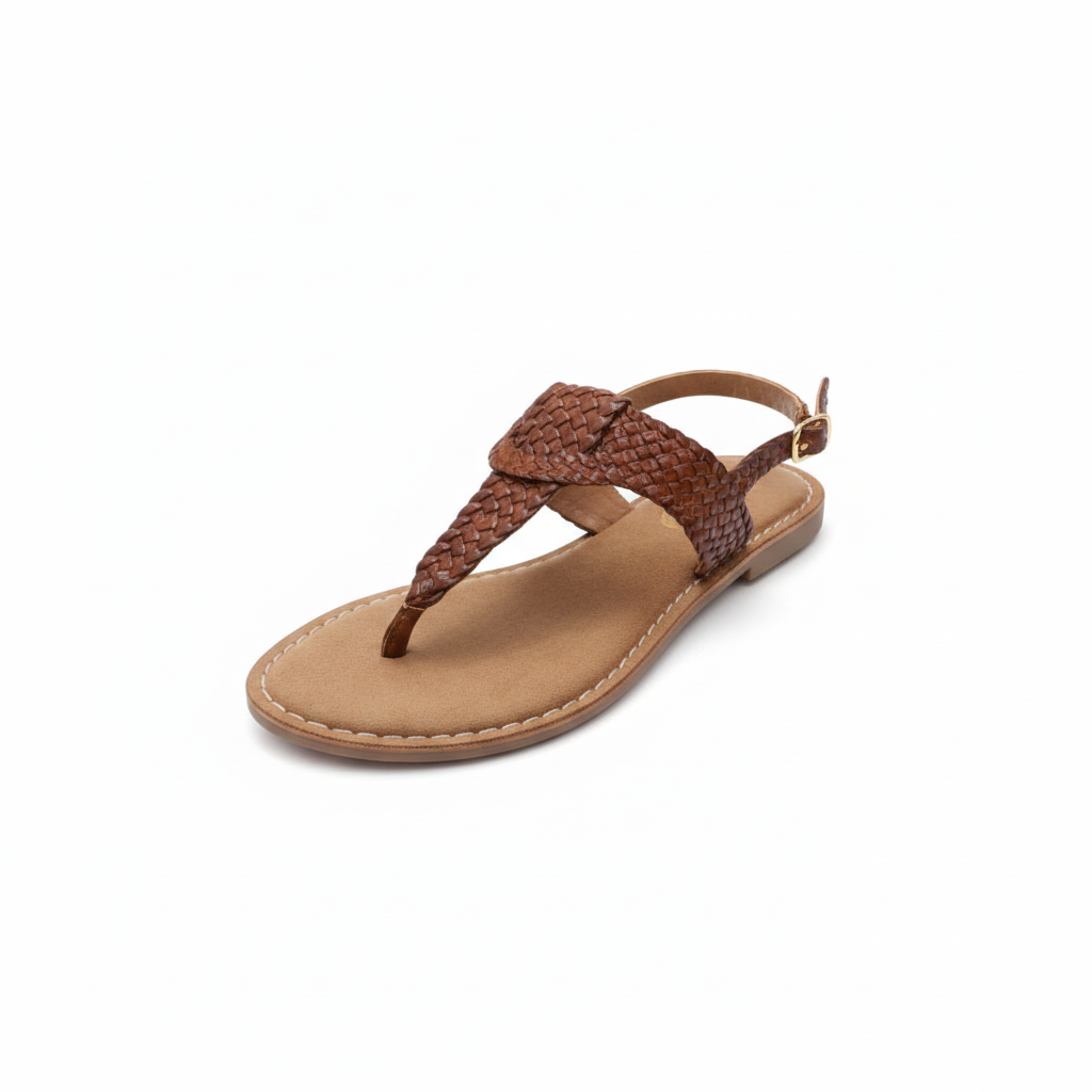 Gia tan LEATHER WEAVE slingback sandal