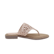 Gia Rosegold Leather Weave Toe Post Slip In – side view