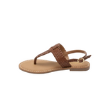Gia Tan Leather Weave Slingback Sandal – side view