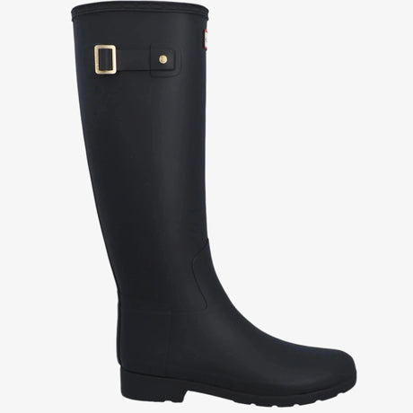 Hunter Refined Gold Trim Tall Wellington Boot - Black – product image 1