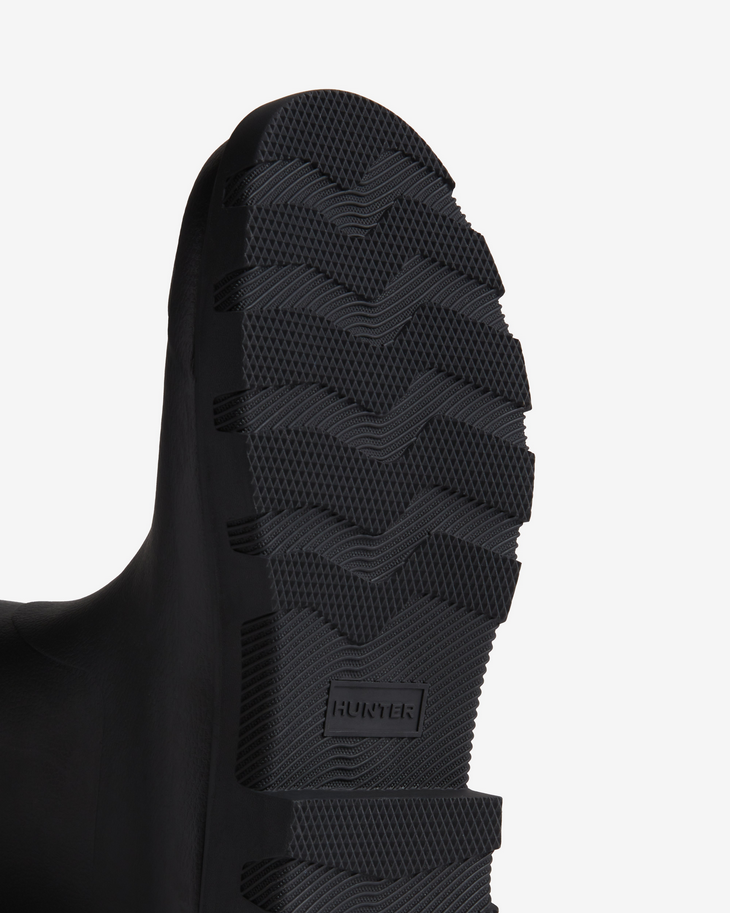 Hunter Downpour Field Adjustable Tall Wellington black waterproof rubber boot vegan 5