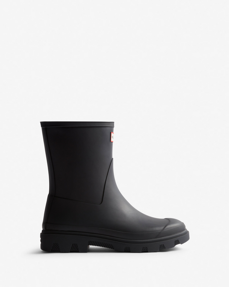 Hunter Downpour Short Wellington black waterproof rubber boot vegan lightweight  3