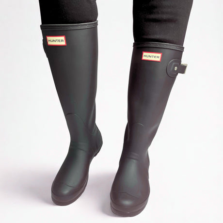 Hunter Original Tall black waterproof rubber Wellington boot vegan 1