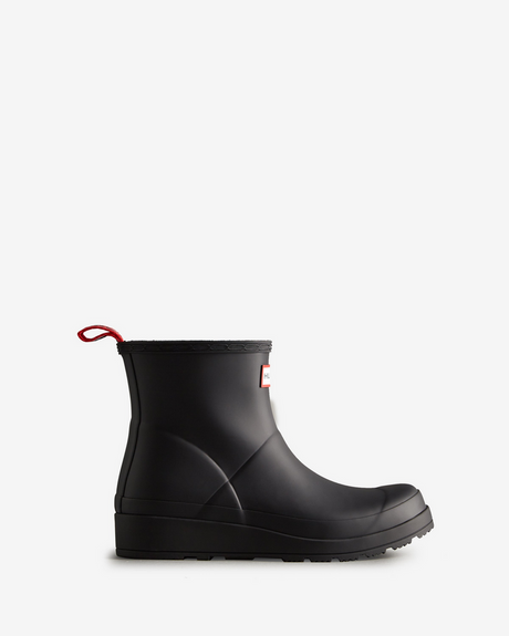 Hunter Play Short Wellington black waterproof ankle boot natural rubber 3