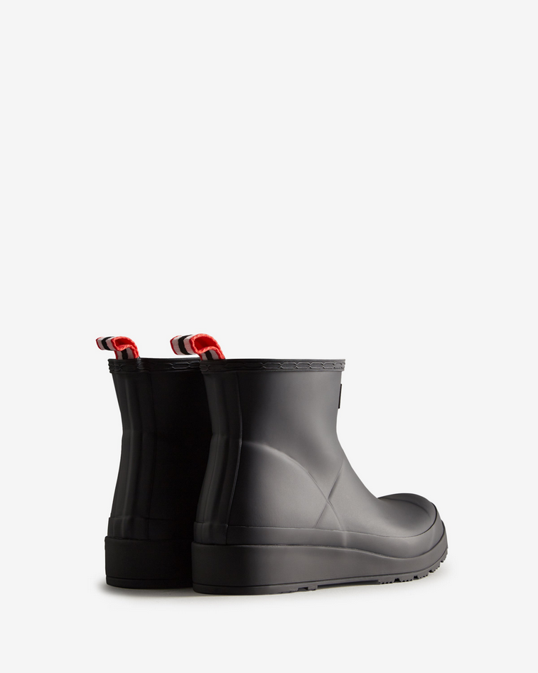 Hunter Play Short Wellington black waterproof ankle boot natural rubber 4