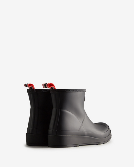 Hunter Play Short Wellington black waterproof ankle boot natural rubber 4