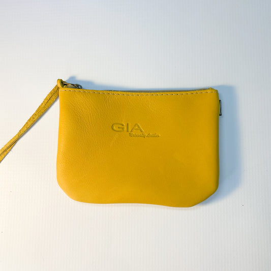 Gia leather yellow purse