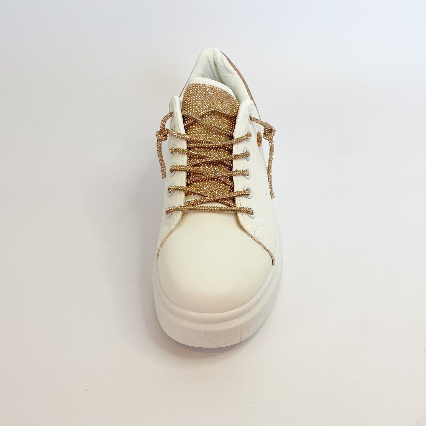 KG white / rosegold glitter sneaker