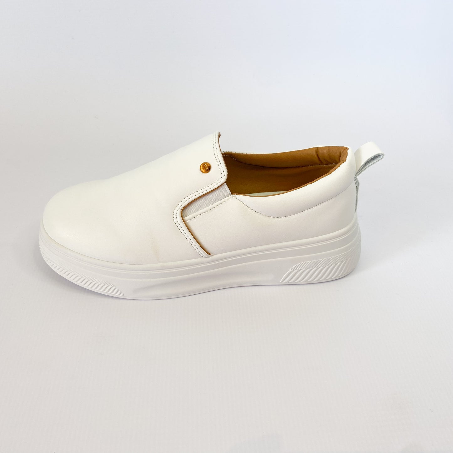 KG white slip on sneaker