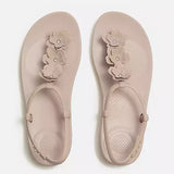 Fitflop IQUSHION Splash Flower T-Bar Sandals - Nude Rose
