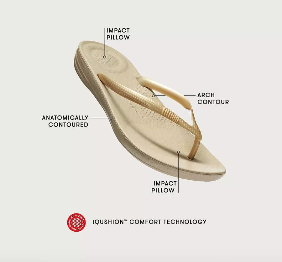Fitflop Iqushion Ergonomic Flip-flops - Gold