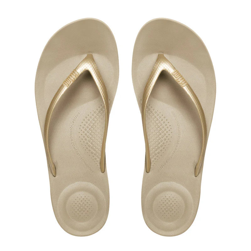 Fitflop Iqushion Ergonomic Flip-flops - Gold