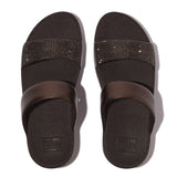 Fitflop LULU Crystal Slide Sandal - Chocolate Brown