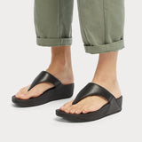 Fitflop Lulu Leather Toe-Post Sandals - Black