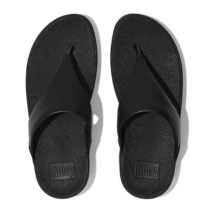 Fitflop Lulu Leather Toe-Post Sandals - Black
