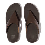 Fitflop Classic Lulu Leather Toepost Sandal - Chocolate Brown
