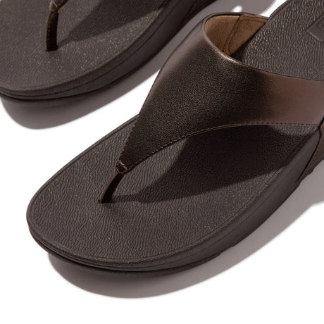 Fitflop Classic Lulu Leather Toepost Sandal - Chocolate Brown