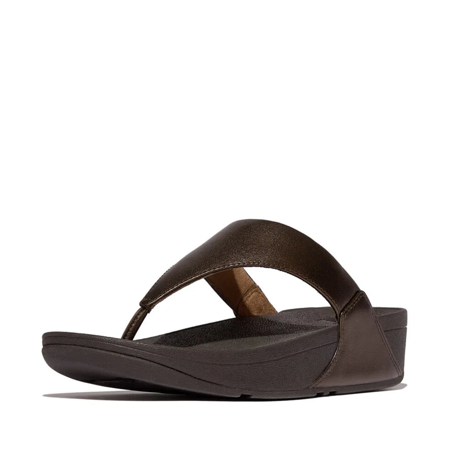 Fitflop Classic Lulu Leather Toepost Sandal - Chocolate Brown