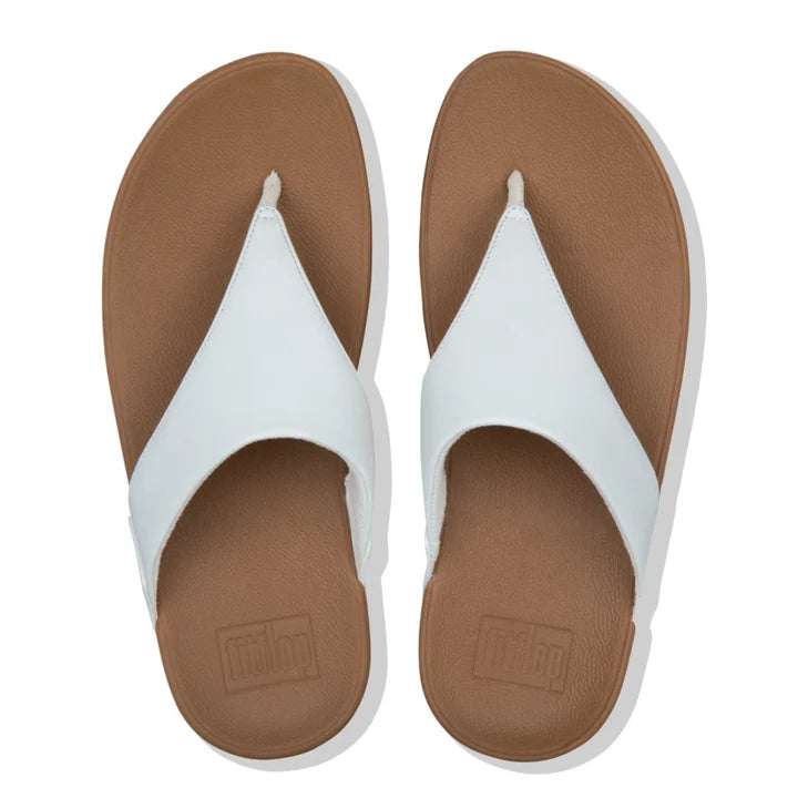 Fitflop Lulu Leather Toe-Post Sandals - White