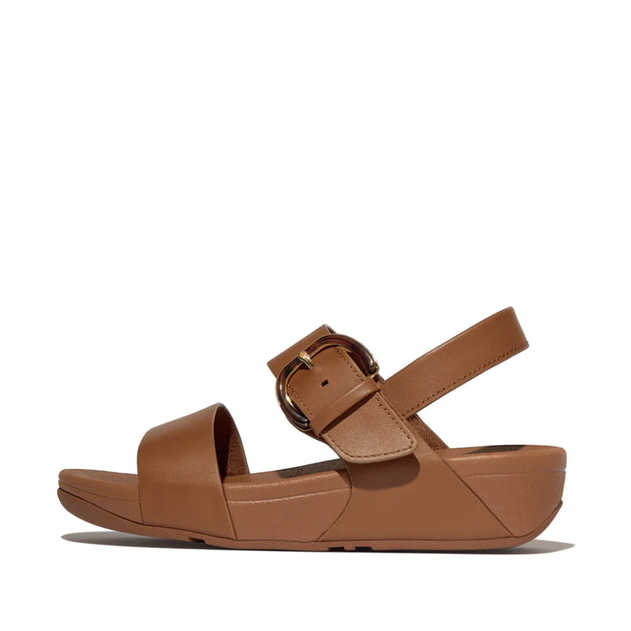 Fitflop tan LULU R-BUCKLE LEATHER BACK-STRAP sandal