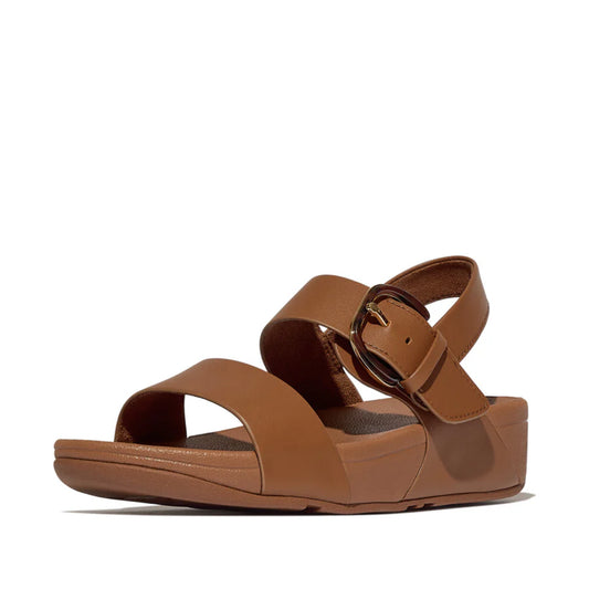 Fitflop tan LULU R-BUCKLE LEATHER BACK-STRAP sandal