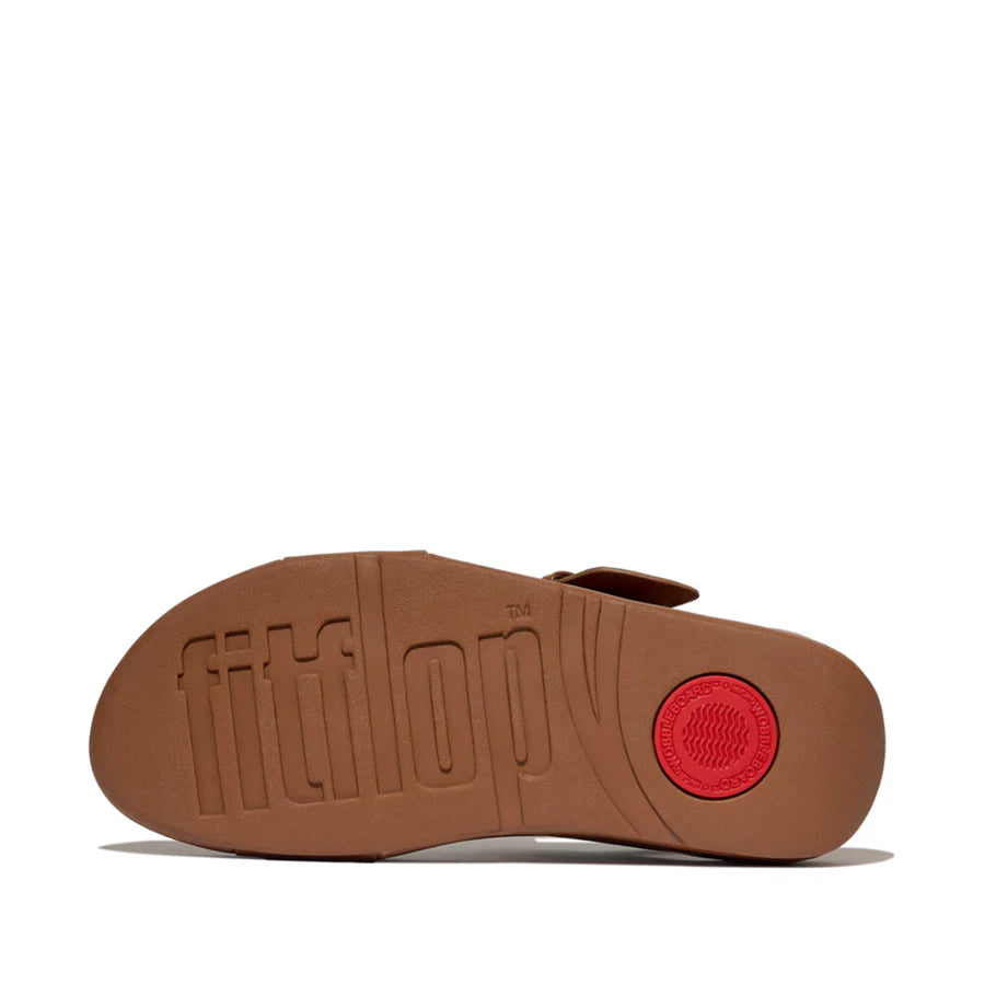 Fitflop tan LULU R-BUCKLE LEATHER BACK-STRAP sandal