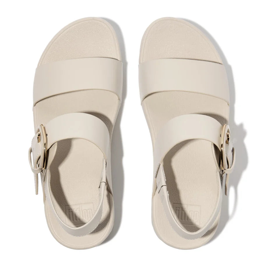 Fitflop beige LULU R-BUCKLE LEATHER BACK-STRAP sandal