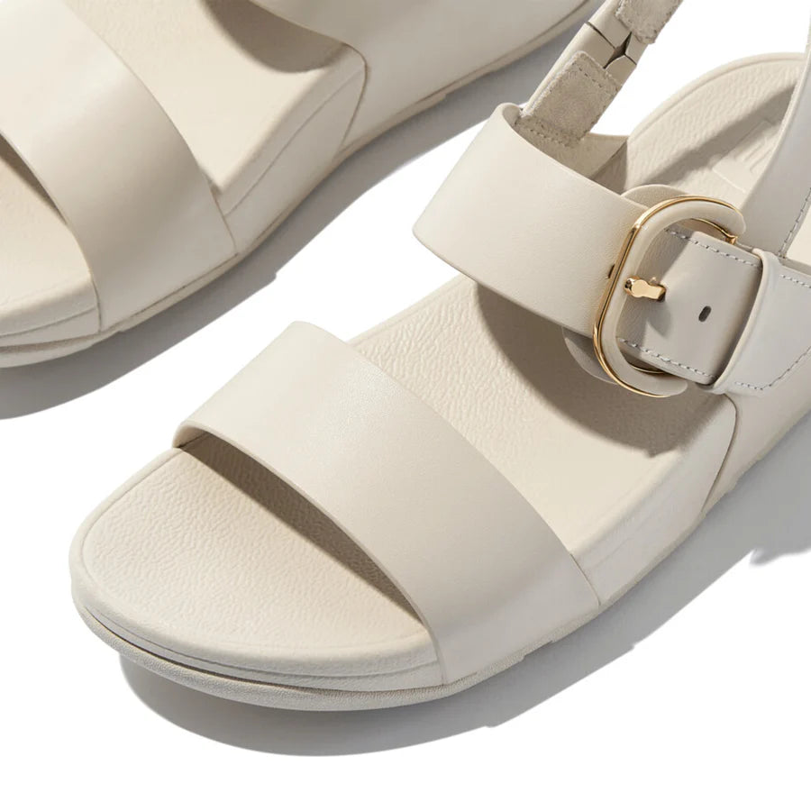 Fitflop beige LULU R-BUCKLE LEATHER BACK-STRAP sandal