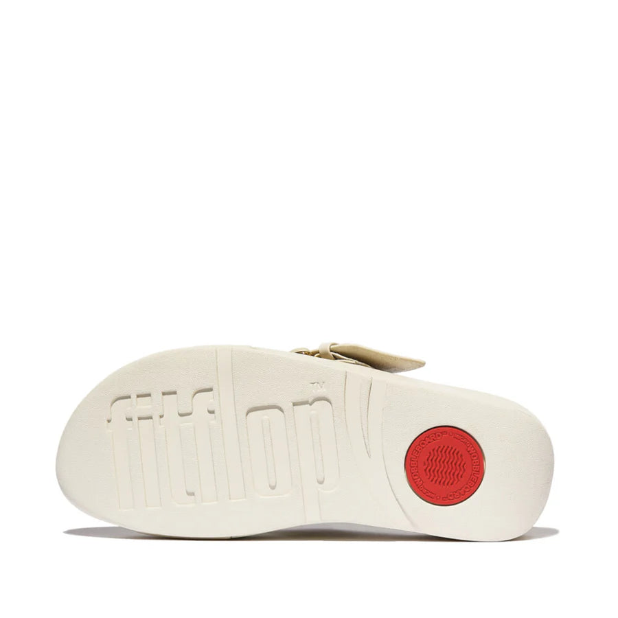 Fitflop beige LULU R-BUCKLE LEATHER slides