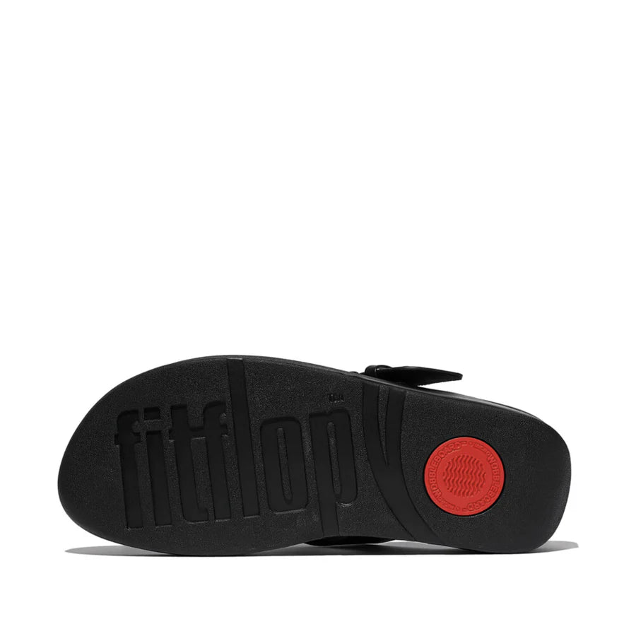 Fitflop all black LULU R-BUCKLE LEATHER sandal