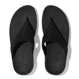 Fitflop Lulu Shimmer Toe-post Sandal - Black