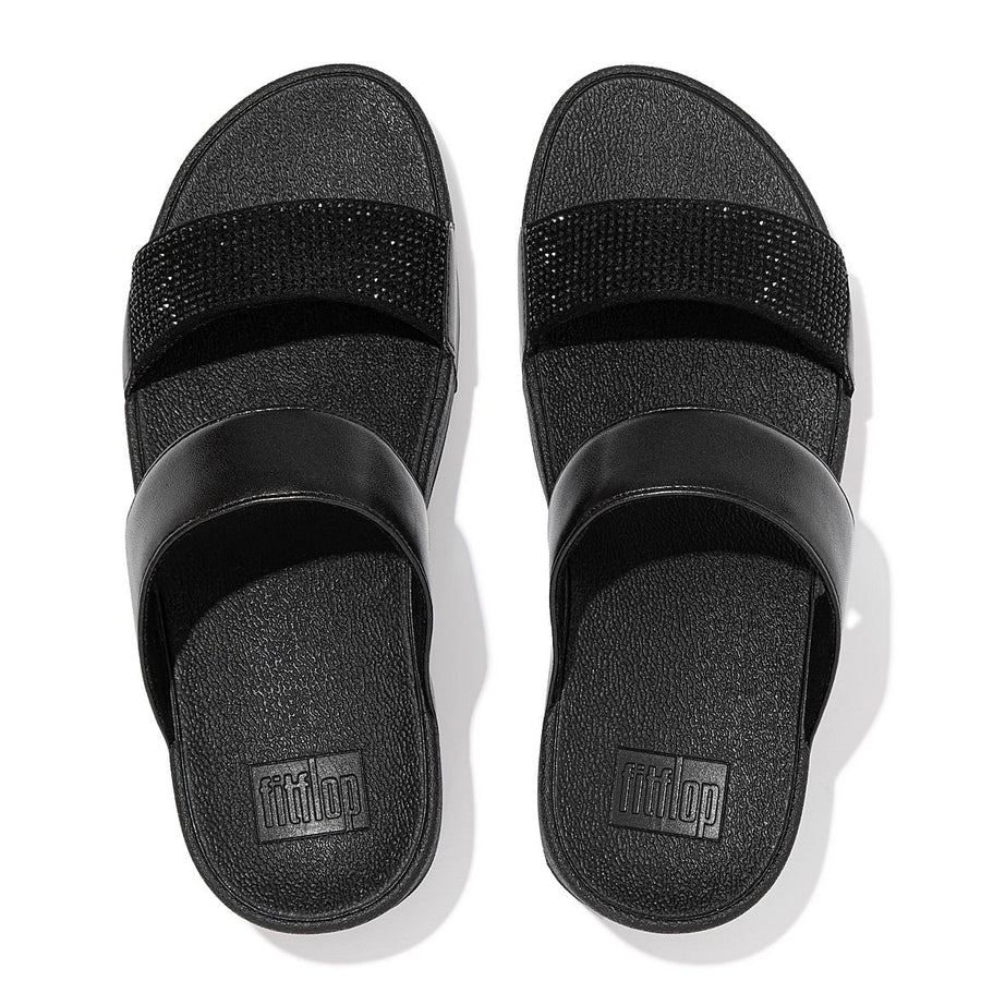 Fitflop LULU Crystal Slide Sandal - Black