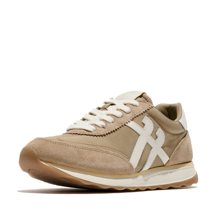 Fitflop Cappuccino Retro-q Ff Fabric/suede Sneaker – side view