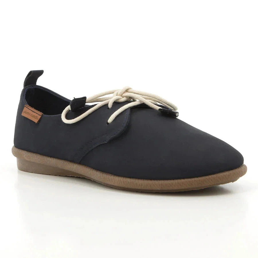 Pierre Cardin Riviera Lace Up Flats - Navy