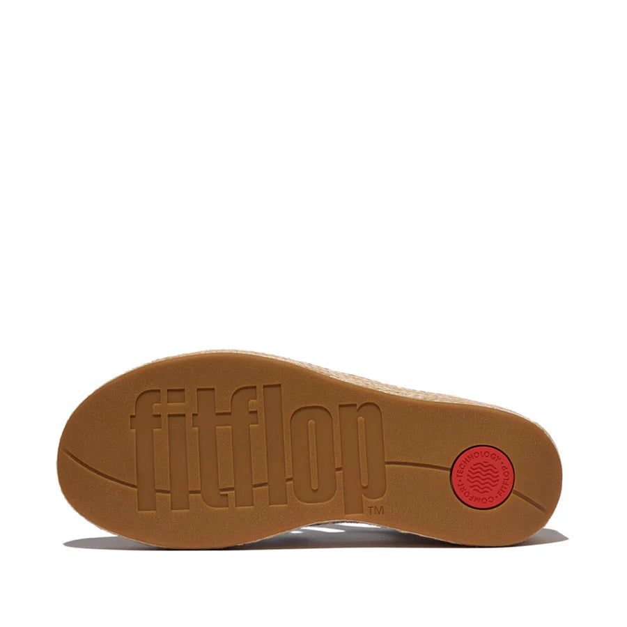 Fitflop beige ESPADRILLE LEATHER FISHERMAN WEDGE sandal