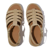 Fitflop Cappuccino Platfforrms Fisherman Wedge Sandals – front view