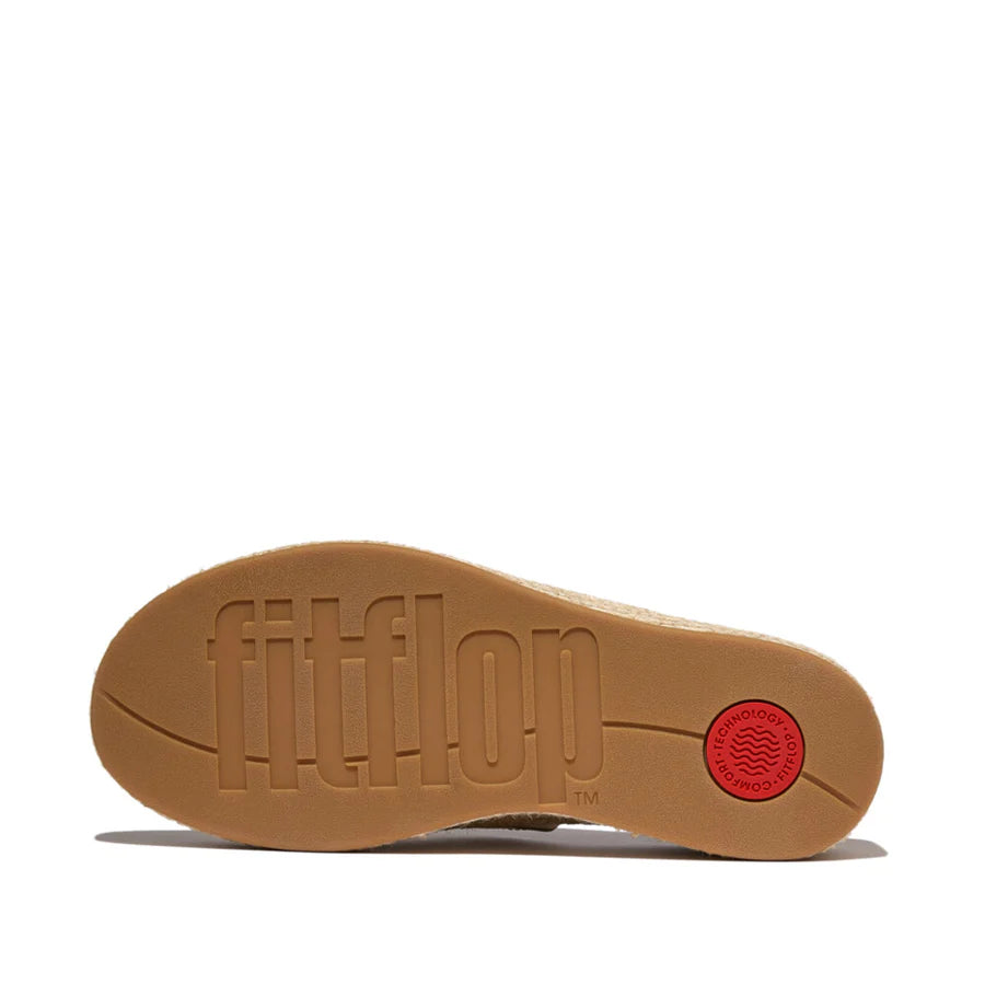 Fitflop platino PLATFFORMS ESPADRILLE LEATHER wedge slides