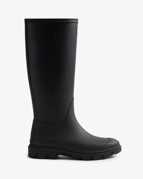 Hunter Downpour Tall Wellington Boot - Black – side view