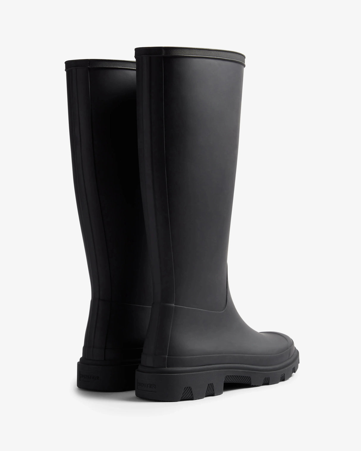 Hunter Downpour Tall Wellington Boot - Black – front view