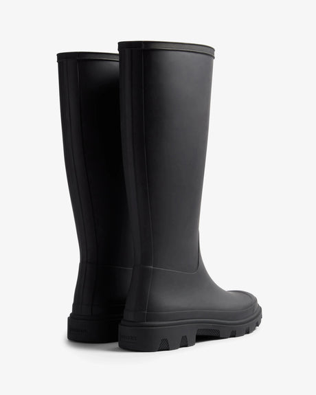Hunter Downpour Tall Wellington Boot - Black – front view