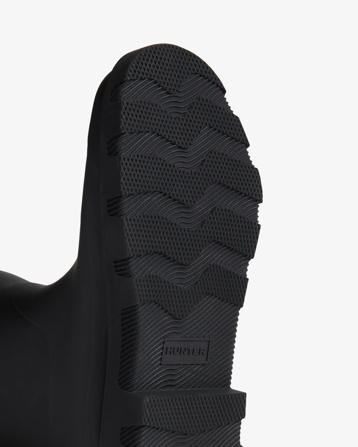 Hunter Downpour Tall Wellington Boot - Black – detail shot