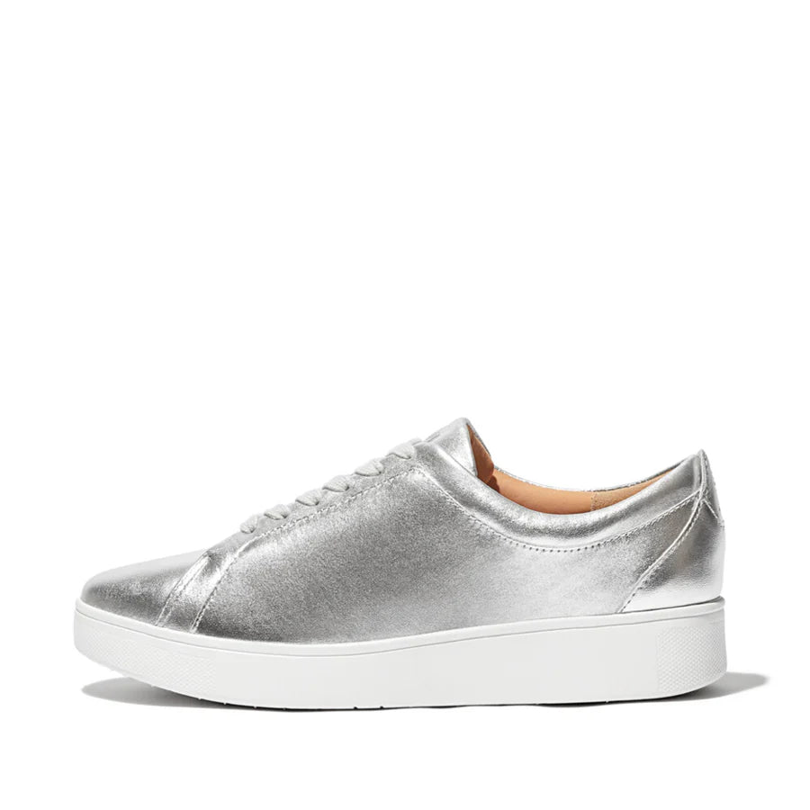Fitflop Rally Leather Sneaker - Silver